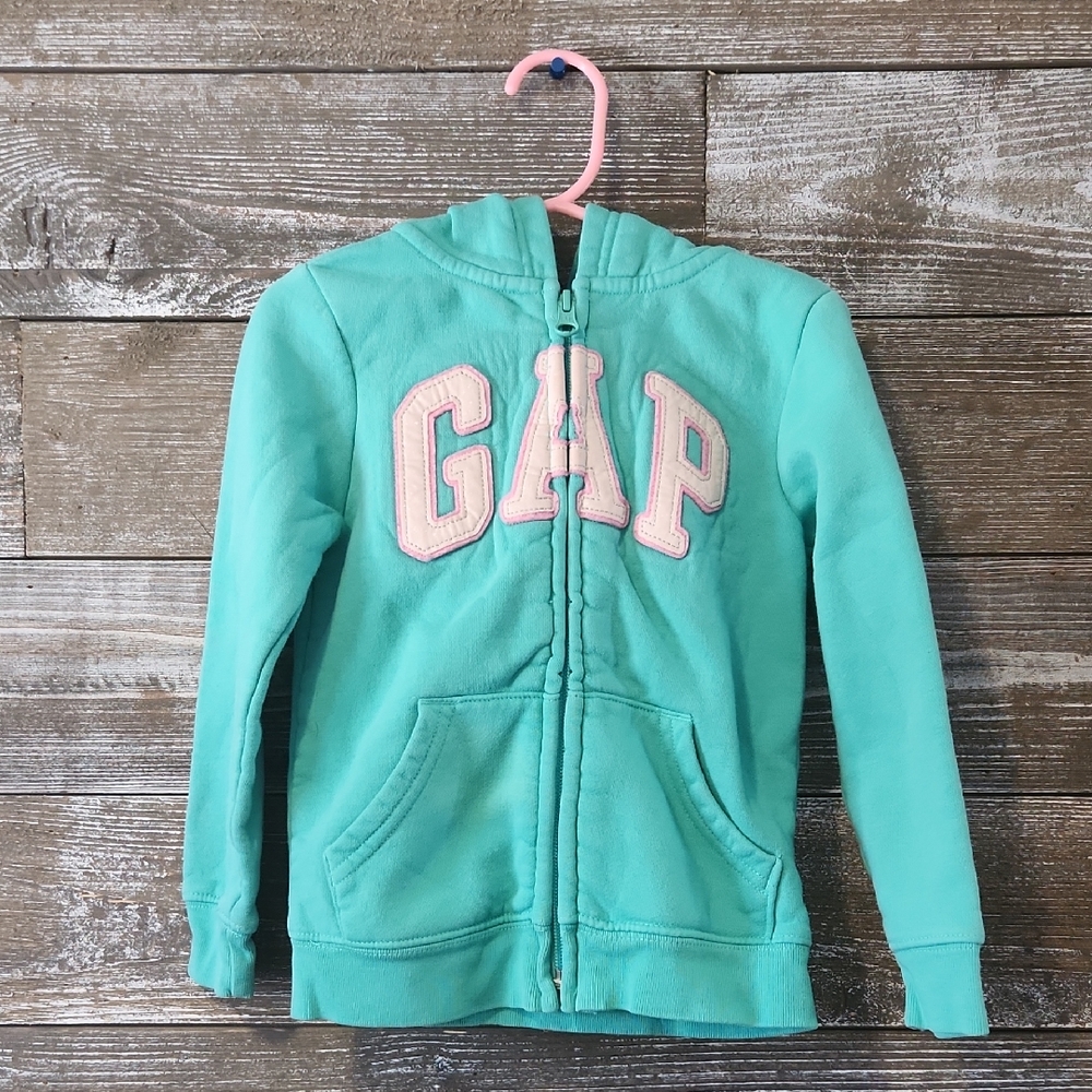 GAP logo girls Aqua Hoodie size 4